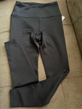 Spyder Black Active Leggings with Red Accent